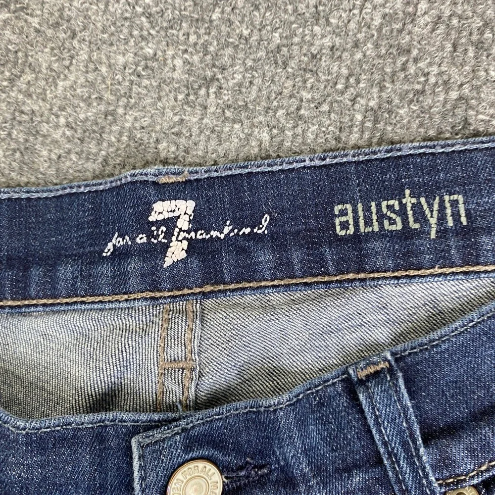 7 For All Mankind Austyn Relaxed Straight Leg Jeans Mens Blue Denim Dark Wash